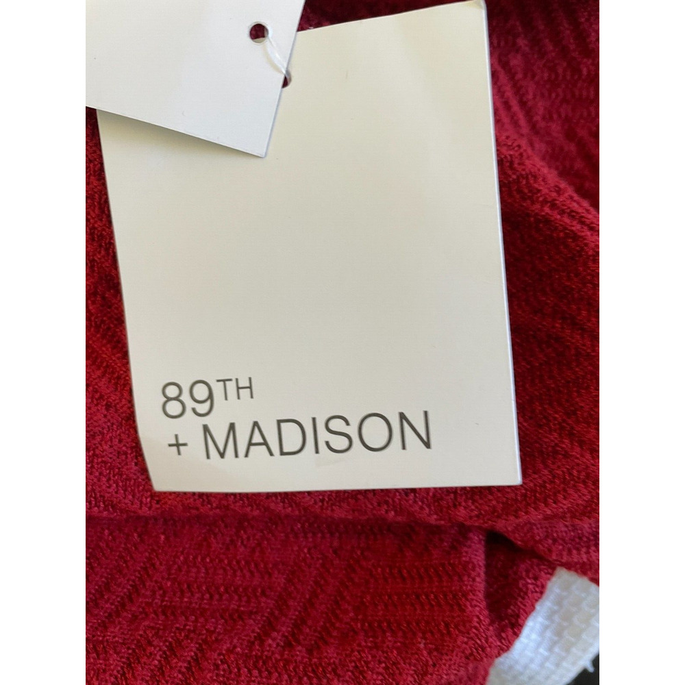 89th + Madison 2 in 1 Sweater Size 3X Fireclay Red Pullover Gold Trim NWT - Picture 9 of 12